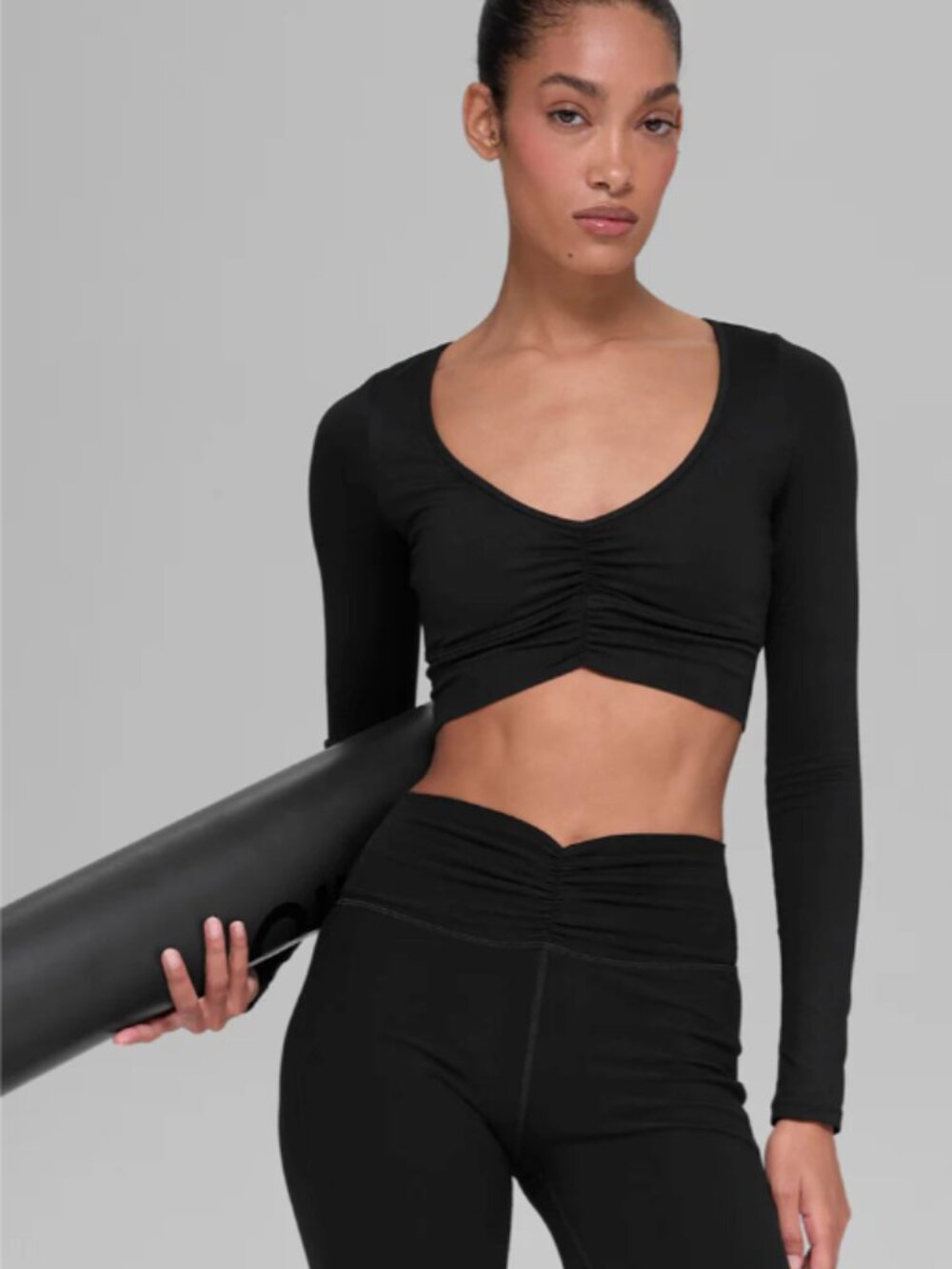 Alosoft Intuition Long Sleeve Bra BLACK